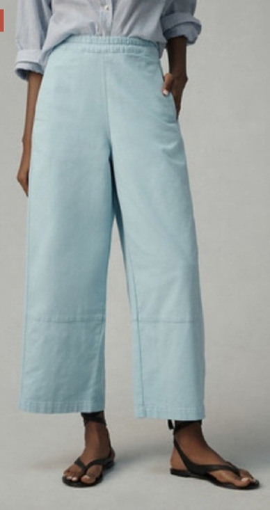 Pilcro Pants - Pilcro Light Blue Izzie Barrel Wide Leg Elastic Waist Pants Small Boho Chic